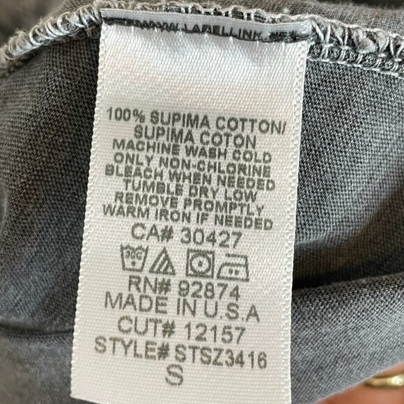 Splendid Dress Ruffle Mini Dropped Waist Sz Small Supima Cotton Gray Lightweight - Picture 10 of 10